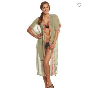 NWT Rappi Ladies Size Small Retro Hawaiian Kimono